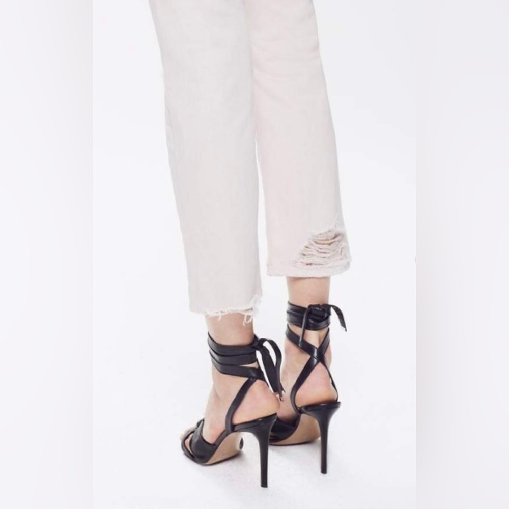 MOTHER SUPERIOR High Waisted Rascal Ankle The Devil Drinks Coffee - Soft Pink - Picture 3 of 13